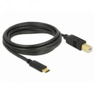 DELOCK USB 2.0 Kabel Type-C zu Typ-B 3 m (83666)