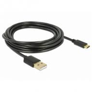 DELOCK USB 2.0 Kabel Typ-A zu Type-C 3 m (85209)