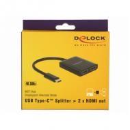 DELOCK USB Type-C Splitter DP Alt Mode 2 x HDMI out 4K 30 Hz (87719)