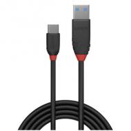 LINDY 1m USB 3.1 Typ A an C Kabel 3A Black Line (36916)