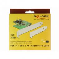 DELOCK PCI Express Karte 1 x intern USB 3.1 Gen 2 Key B 20 Pin Buchse (89801)
