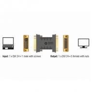 DELOCK Adapter DVI 24+1 Stecker DVI 24+5 Buchse EDID Emulator (63313)