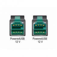 DELOCK PoweredUSB Kabel Stecker 12 V PoweredUSB Stecker 12 V 3 m für POS Drucker und Terminals (85494)