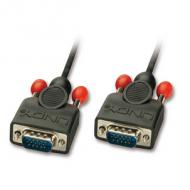 LINDY VGA Kabel Schwarz Coax, M / M 3m Ohne Ferritkerne, 1:1, St. / St. (31442)