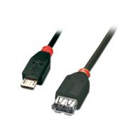 LINDY USB 2.0 Kabel Typ Micro-B  /  A OTG 1m Micro-B Stecker an A Kupplung (31936)