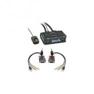 LINDY VGA KVM Switch 2 Port USB 2.0 Audio Compact USB 2.0 Audio / Mikrofon (42342)