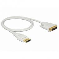 DELOCK Kabel Displayport 1.2 Stecker DVI 24+1 Stecker Passiv 1 m weiss (83813)