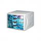 Schubladenbox "the Chameleon", weiß / Dekor thermo H6129634