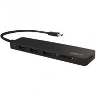 Logilink usb 3.1 hub type-c 3-port 3-port, gen 1, sd / micro sd, schwarz (ua0312)