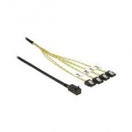 Delock sas kabel mini sas hd -> 4x sata 7pin st/st 1. (83393)