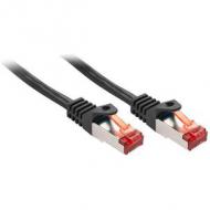 LINDY Basic Cat.6 S / FTP Kabel, schwarz, 3m Patchkabel (47375)