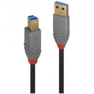 LINDY 3m USB 3.0 Typ A an B Kabel Anthra Line 5Gbit / s (36743)