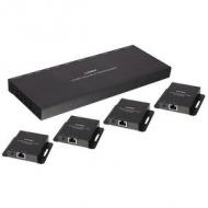 LINDY 50m Cat.6 4 Port HDMI und IR Splitter Extender (38155)