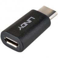 LINDY USB 2.0 Adapter Typ C  /  Micro-B USB Typ C Stecker  /  Typ Micro-B Kupplung (41896)