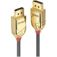 LINDY 3m DisplayPort Kabel Gold Line Aufloesung: 4096x2160 60Hz 4:4:4 10bit (36293)