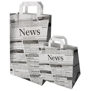 Symbolbild: Papier-Tragetasche "Newsprint", mit Tragegriffen 87055