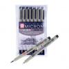 Fineliner PIGMA MICRON, 6er Etui + 1 Pigma Brush Pen