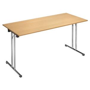 Symbolbild: Klapptisch Chromeline1, rechteck, buche TPCH167H