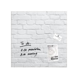 Glas-Magnettafel "artverum" Design, White-Klinker GL164