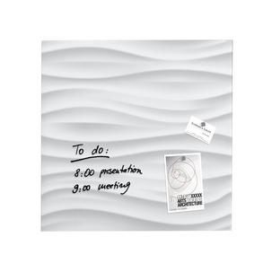 Glas-Magnettafel "artverum" Design, White-Waves GL256