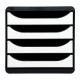 Schubladenbox BIG-BOX, schwarz / weiß glänzend 3104214D