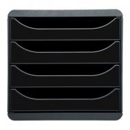 Schubladenbox BIG-BOX, schwarz / schwarz glänzend
