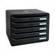 Schubladenbox BIG-BOX PLUS quer, schwarz / eisblau 308798D