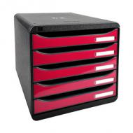 Schubladenbox BIG-BOX PLUS, schwarz / himbeer glänzend