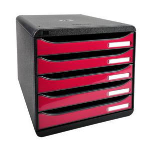 Schubladenbox BIG-BOX PLUS, schwarz / himbeer glänzend 3097284D