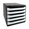 Schubladenbox BIG-BOX PLUS, schwarz / weiß glänzend
