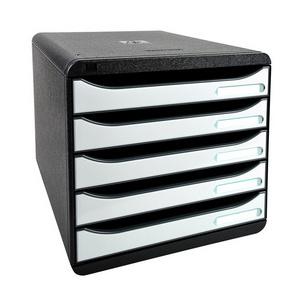 Schubladenbox BIG-BOX PLUS, schwarz / weiß glänzend 3097213D