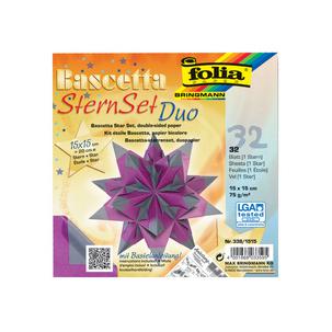 Faltblätter Bascetta-Stern Duo, lila / anthrazit 338/1515