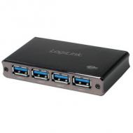 USB 3.0 Hub mit Netzteil, 4 Port - Aluminiumgehäuse