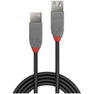 LINDY 0,5m USB 2.0 Typ A Verlaengerungskabel Anthra Line 480 Mbit / s (36701)