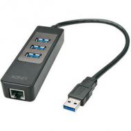 LINDY USB 3.1 Hub / Gigabit Ethernet Adapter bis zu 5Gbitps (43176)