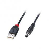 LINDY Adapterkabel USB A - DC 5,5 / 2,1mm Hohlstecker 1,5m (70268)