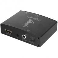 LINDY HDMI 4K Audio Extractor mit Bypass Aufloesungen bis UHD 4K Audio via TOSLink und COAXIAL digital und 3.5mm Stereo analog (38167)