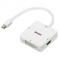 LINDY Mini-DP 1.2 an HDMI 2.0 DVI-D und VGA Konverter Unterstuetzt HDMI 2.0 Ultra HD 4K und HDCP2.2 Signale (38297)