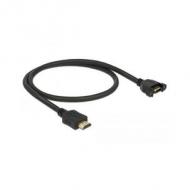 DELOCK Kabel HDMI-A Stecker HDMI-A Buchse zum Einbau 4K 30Hz 0,5m (85463)