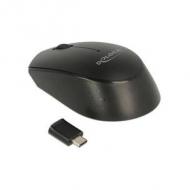 DELOCK Optische 3-Tasten Mini Maus USB Type-C 2,4 GHz wireless (12526)