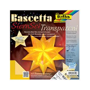Faltblätter Bascetta-Stern Transparent, gelb 814/2020