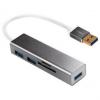 USB 3.0 Hub mit Kartenleser, 3 Port