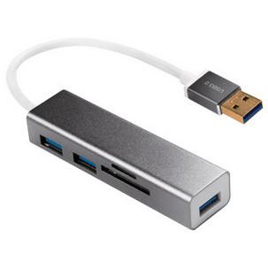 USB 3.0 Hub mit Kartenleser, 3 Port UA0306