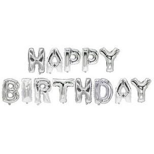 Folienballon-Set "Happy Birthday", silber 86800