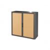 Rollladenschrank, anthrazit / buche