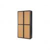 Rollladenschrank, schwarz / buche