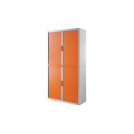 Rollladenschrank, weiß / orange