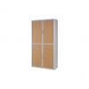 Rollladenschrank, grau / buche