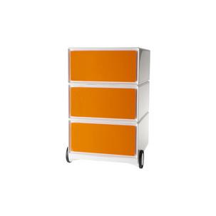 Rollcontainer, weiß / orange EBGHX3.05