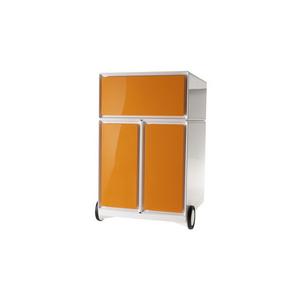 Rollcontainer, weiß / orange EBHVX2.05